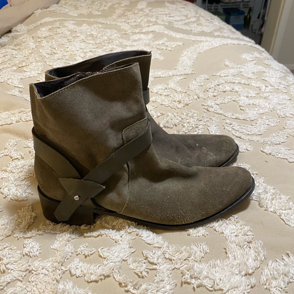 Olive green Ankle boots